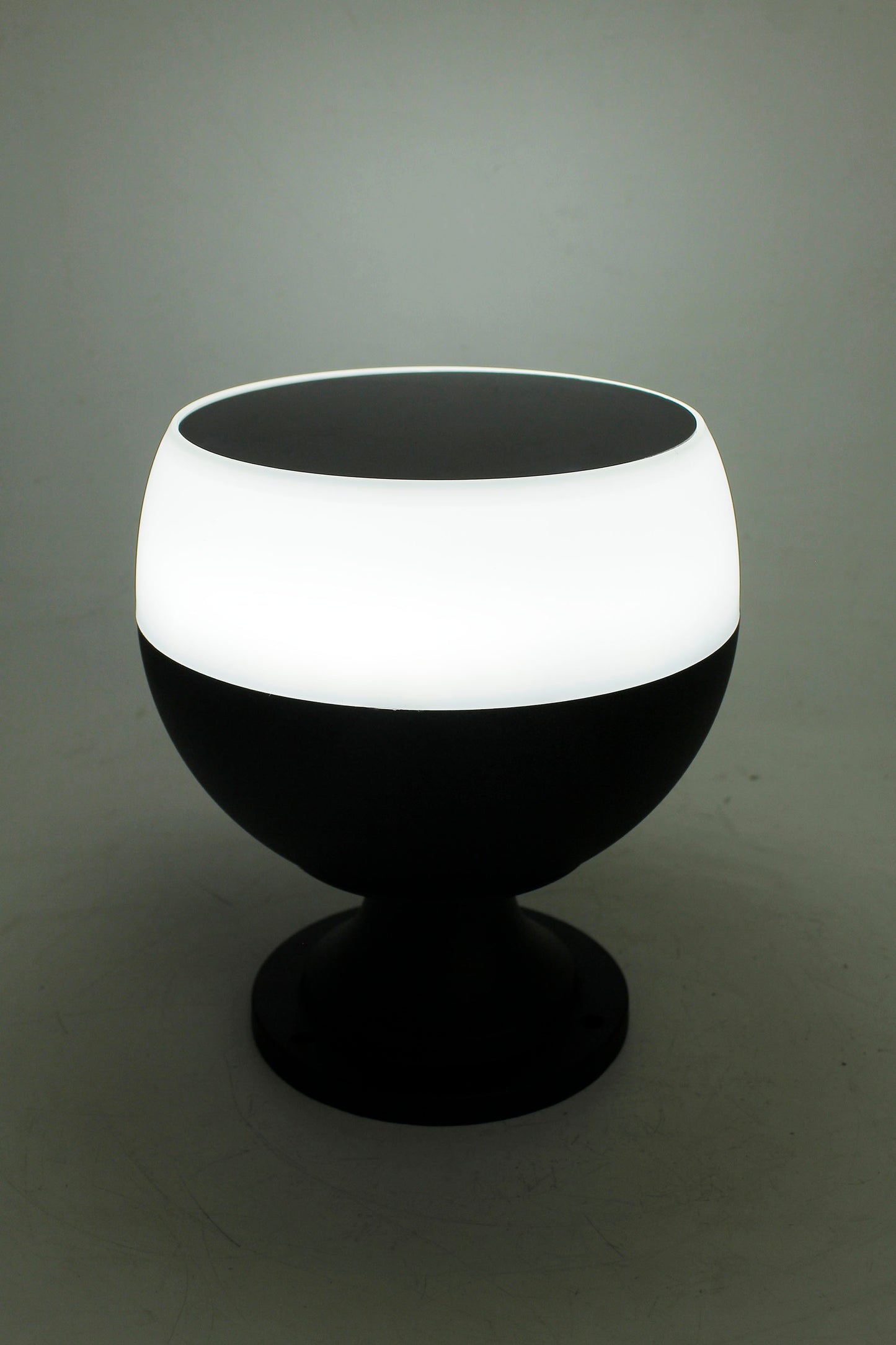 Solarleuchte Sockelleuchte 20x18 cm Duo Color warmweiß kaltweiß Tischlampe Außenleuchte Solarlampe modern Aluminium