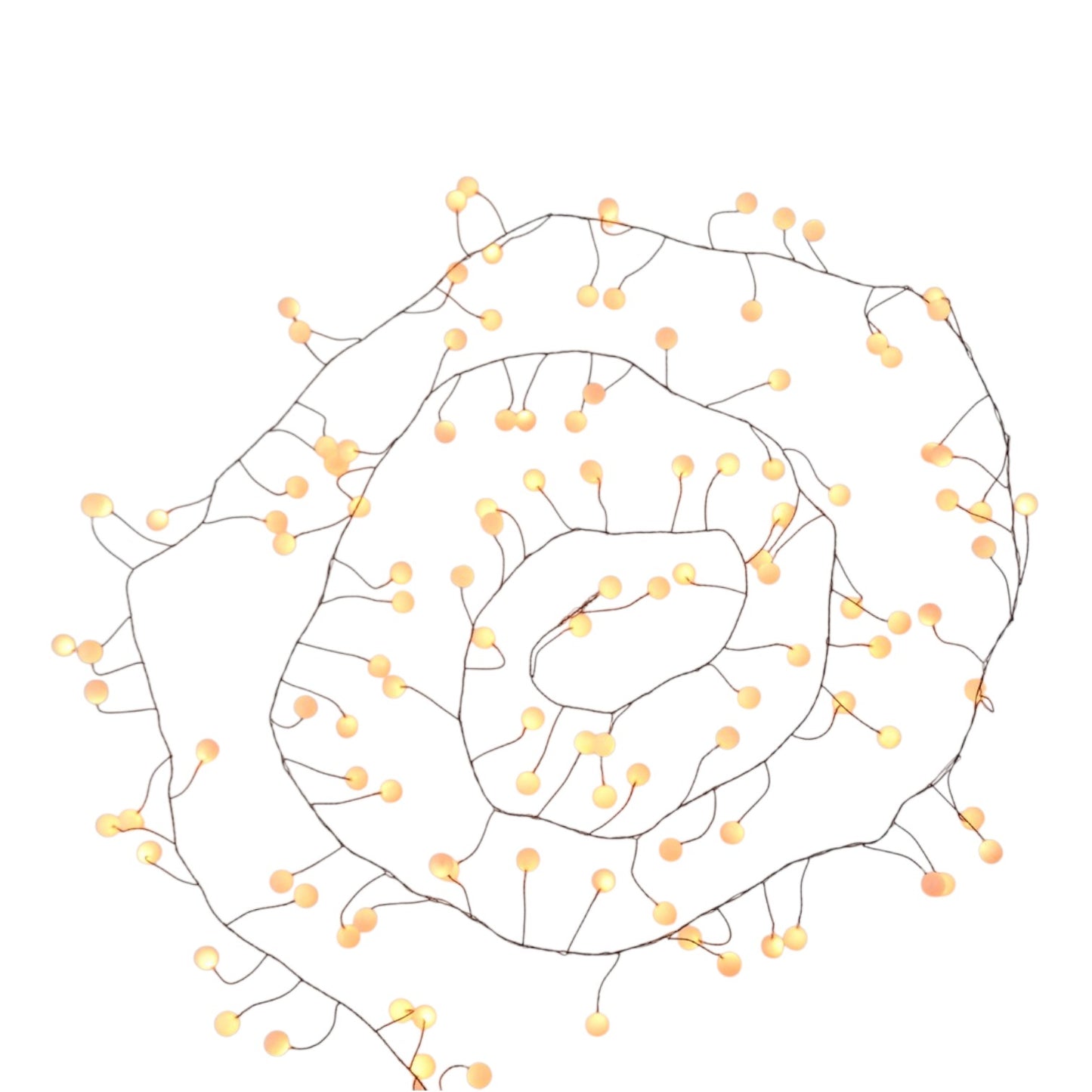 LED Cluster Lichterkette Leuchtkugeln 120 LED warmweiß Weihnachtsbeleuchtung