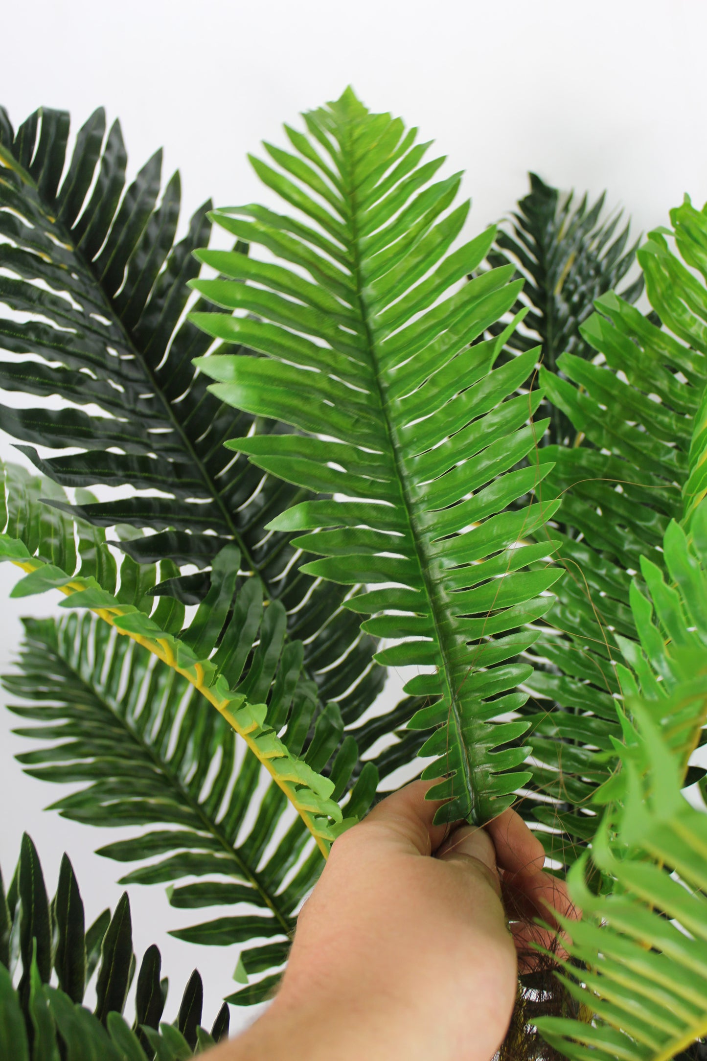 Künstliche Palme 100 cm mit 18 Palmenwedel wie echt Kunstpalme Kunstpflanze im Topf