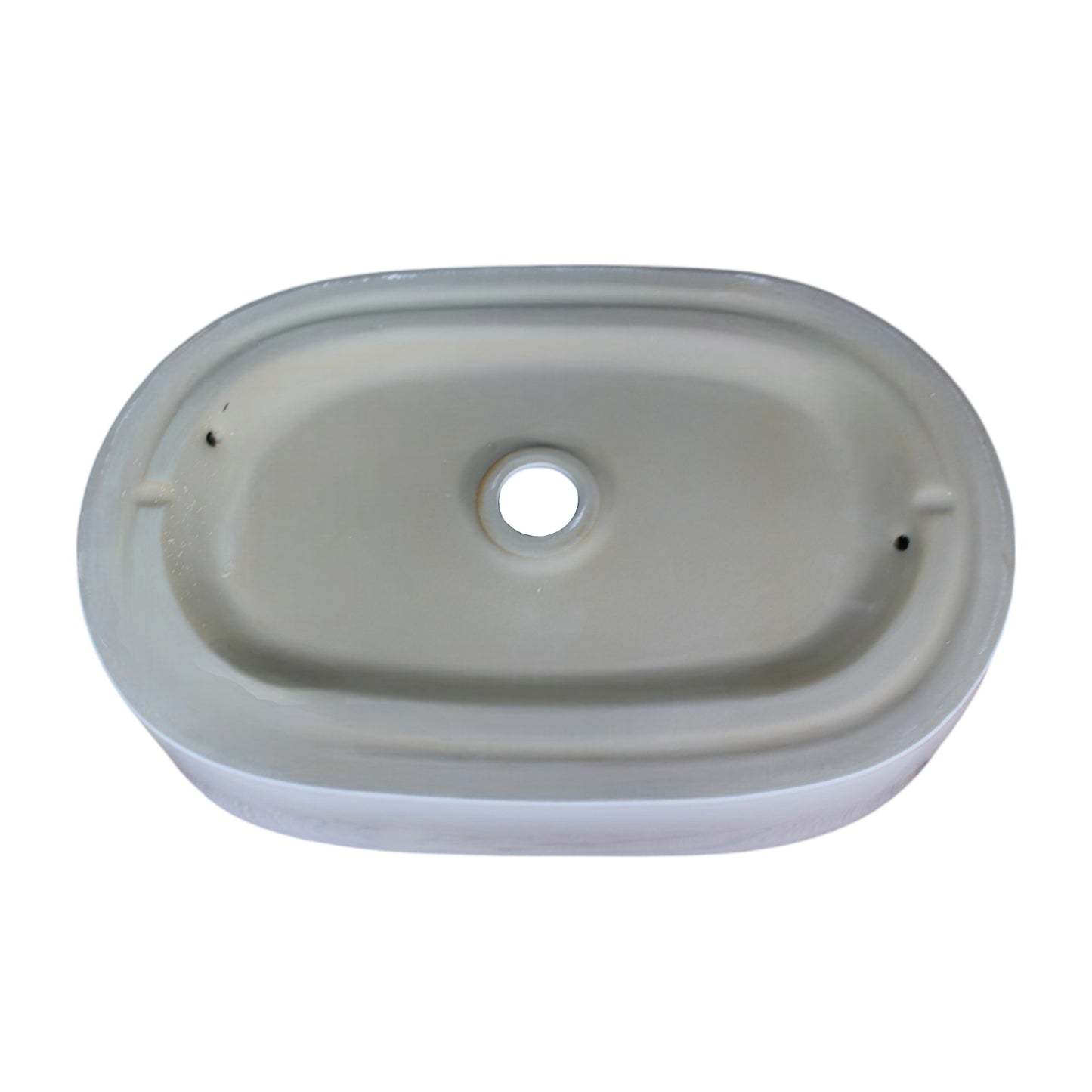 Design Aufsatzwaschbecken 56 x 34,5 x 14 cm Waschbecken modern Keramik Weiß Waschschale