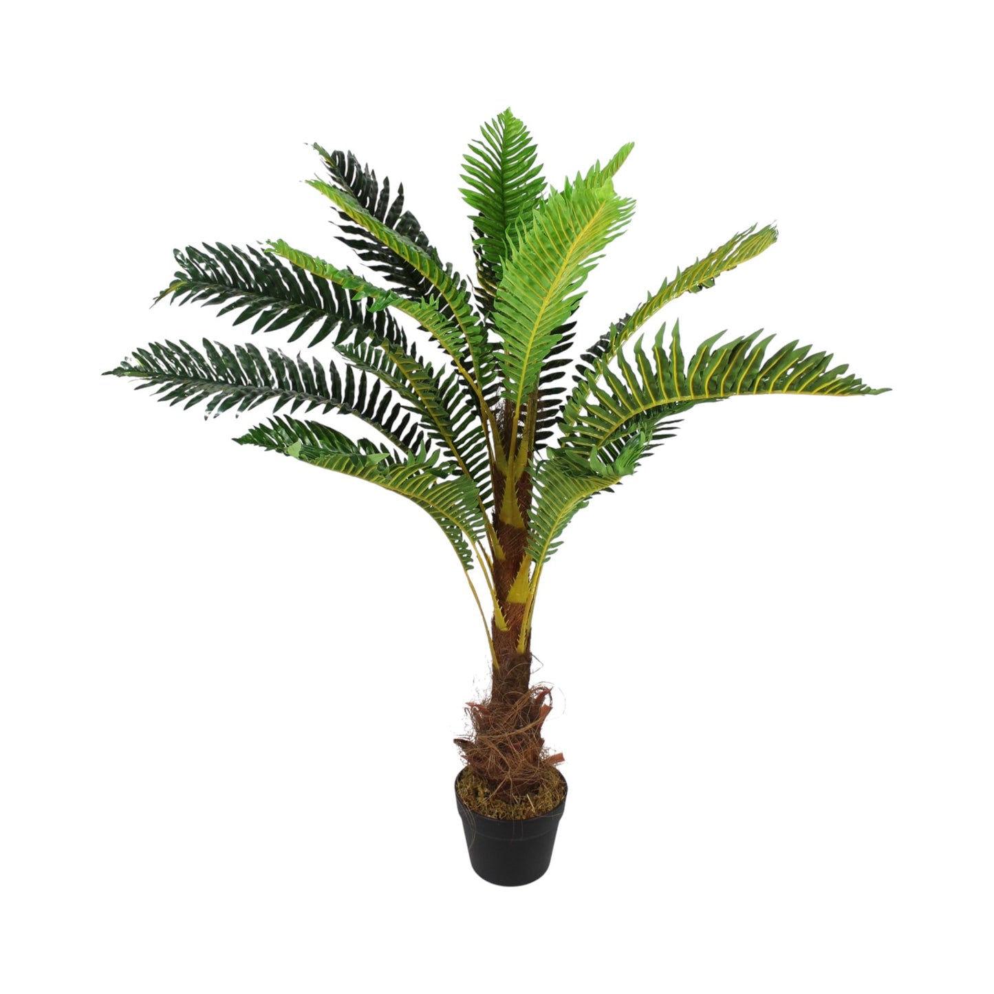 Künstliche Palme 100 cm mit 18 Palmenwedel wie echt Kunstpalme Kunstpflanze im Topf