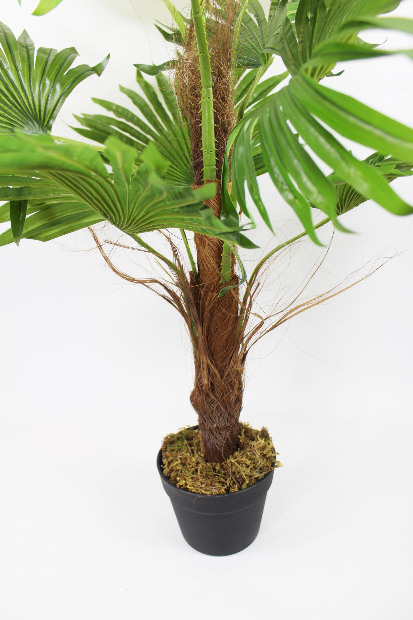 Künstliche Fächerpalme 90 cm mit 9 Palmenwedel Kunstpalme Kunstpflanze Künstliche Palme im Topf