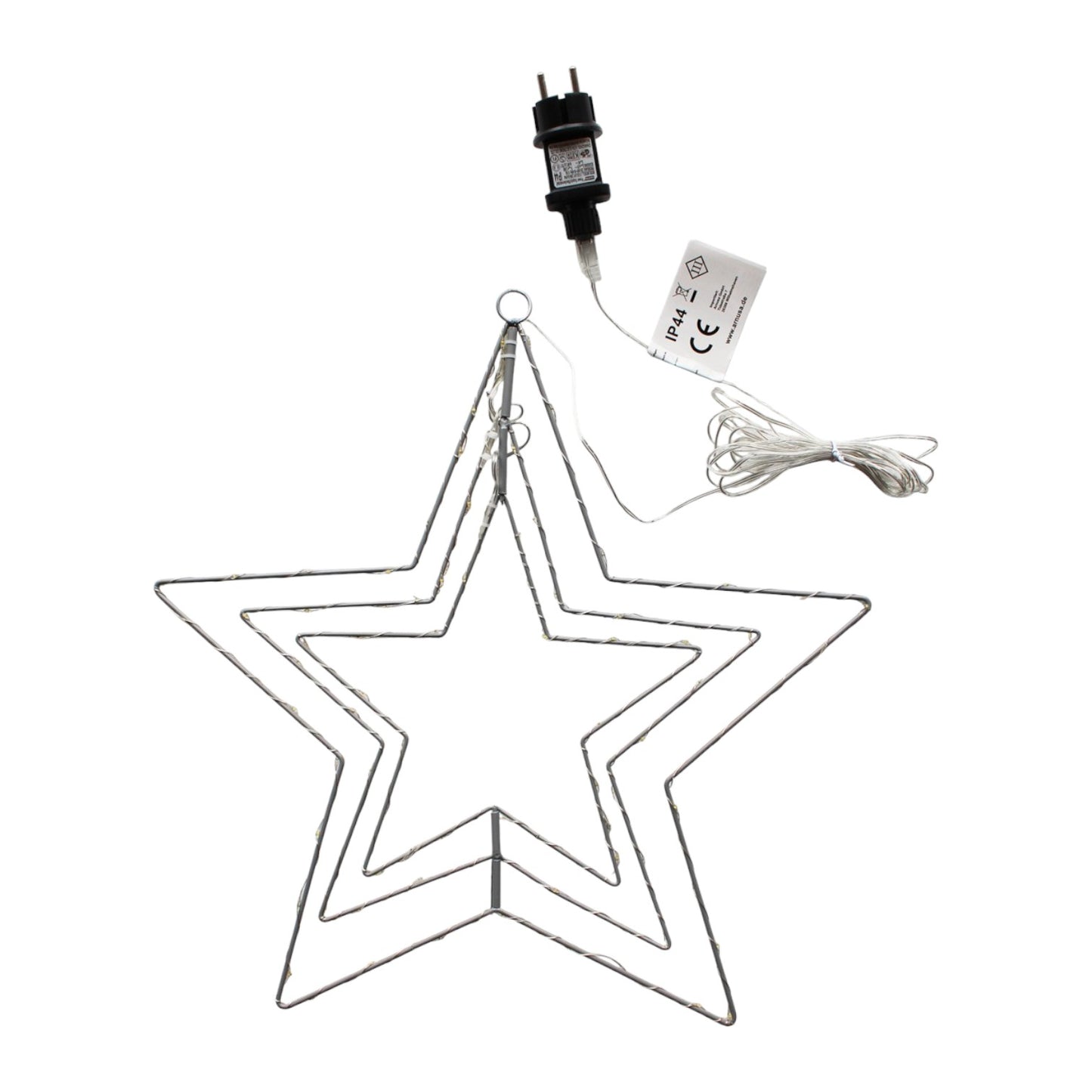 LED Leuchtstern 45cm 3D mit 90 LED Innen und Außen Fensterdekoation Weihnachtsbeleuchtung