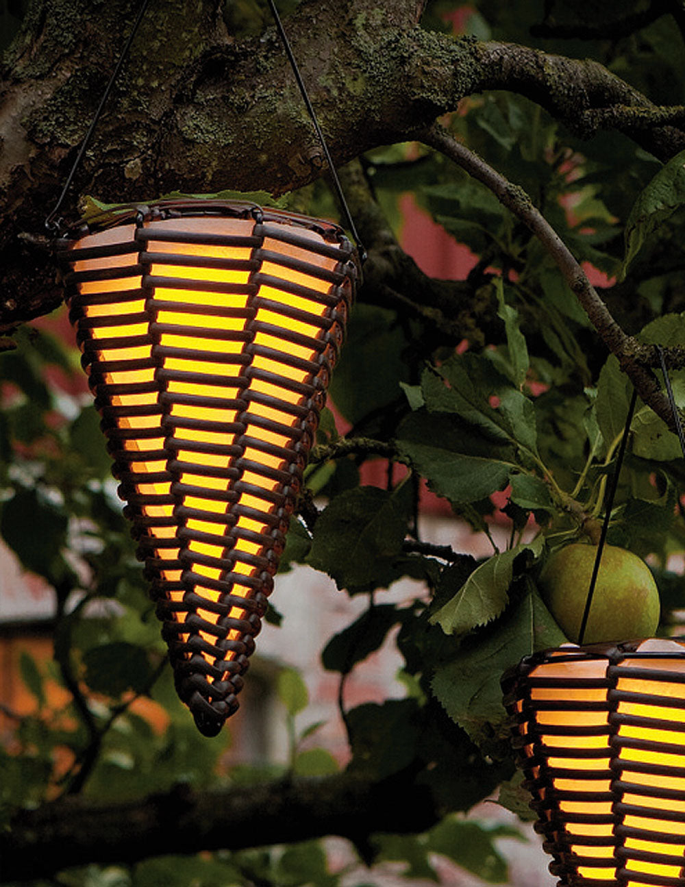 Solarleuchte Rattan Hängeleuchte