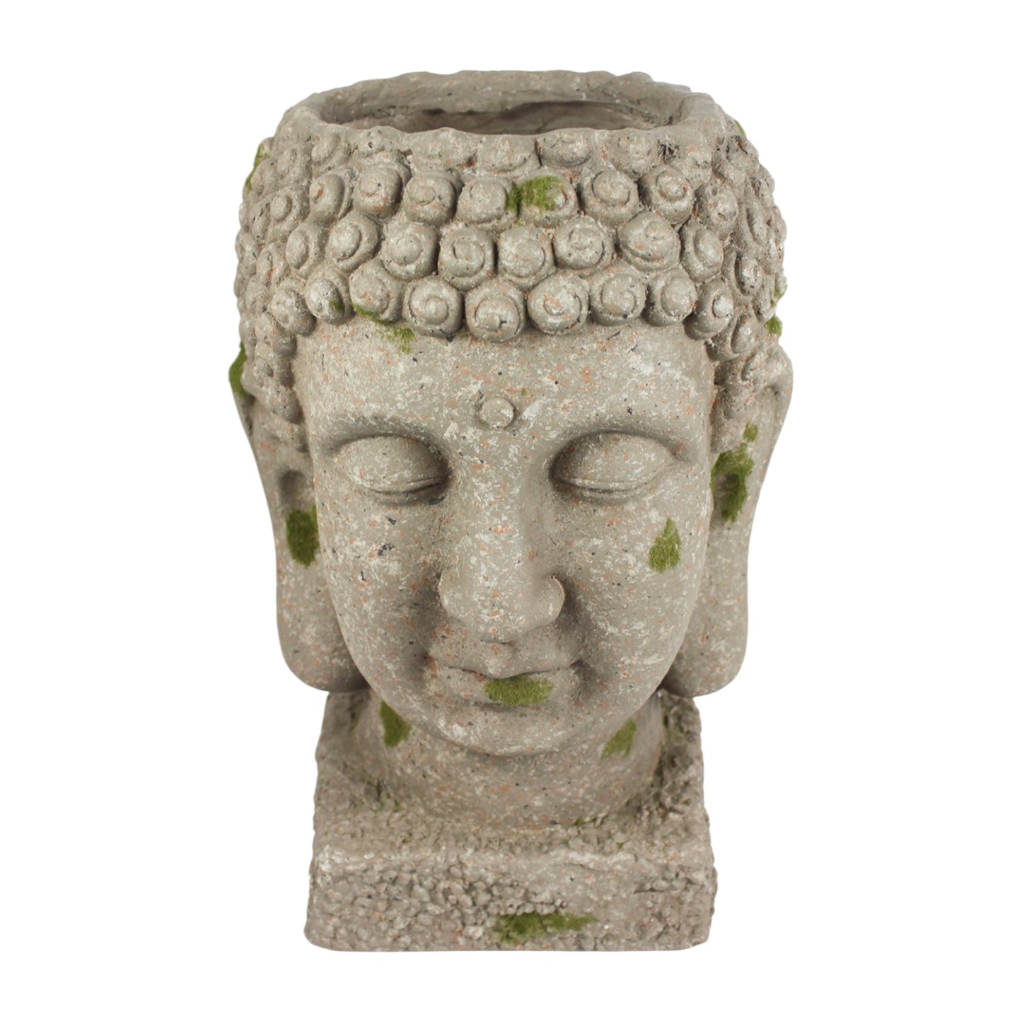 Blumentopf Buddha Kopf Pflanztopf Groß Büste Kunststein Gartenfigur Dekofigur