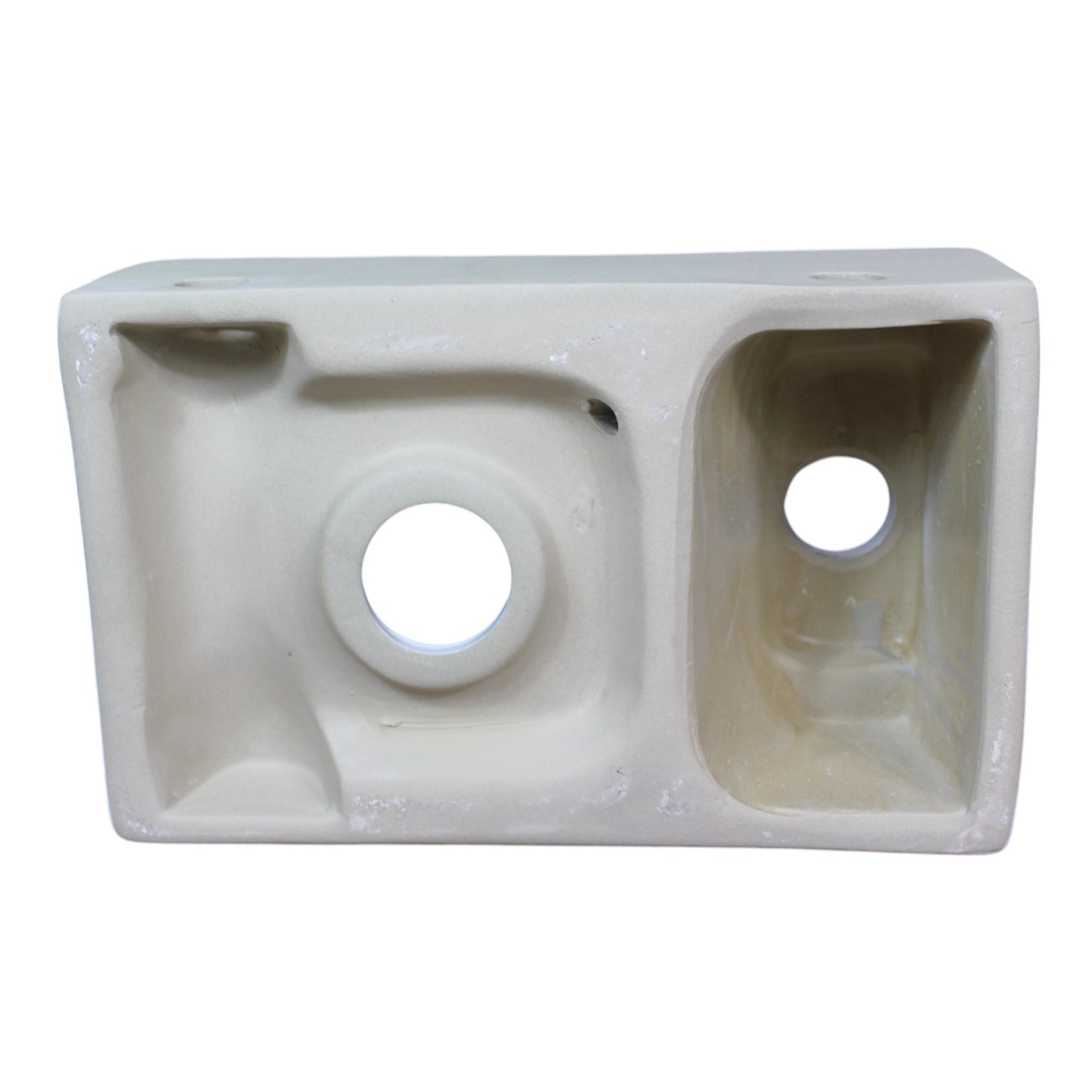 Waschbecken Gäste-WC 29,5 x 18,5 cm Hängewaschbecken Aufsatzwaschbecken Keramik Weiß