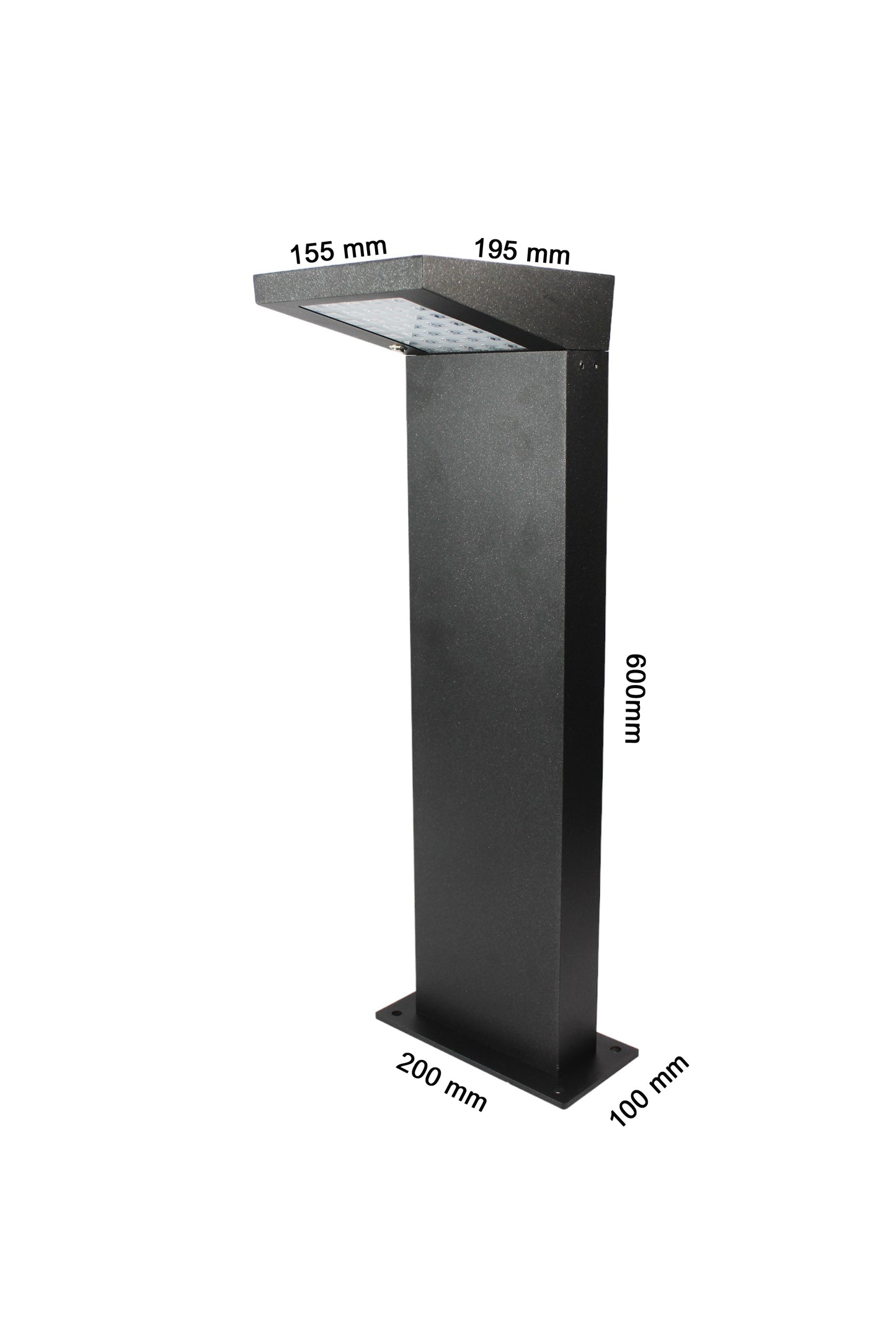 Moderne Solar Gartenlampe Aluminium helle Solarlampe Außenleuchte Sockelleuchte warmweiß