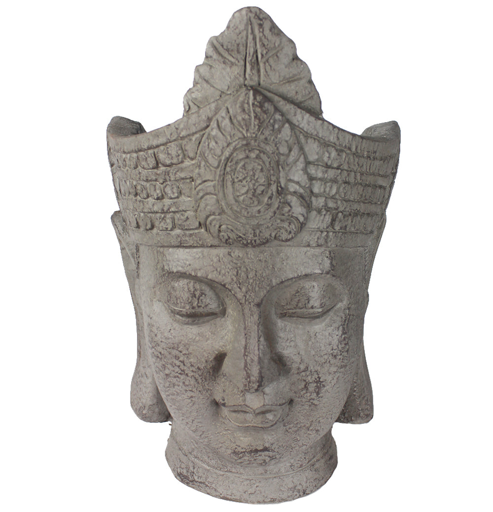 Harz Blumentopf Deko Blumentopf Buddha-Kopf Harz Skulptur  Dekorative  Pflanzvase Hhe 10,6 Cm Mit Entwsserungsloch