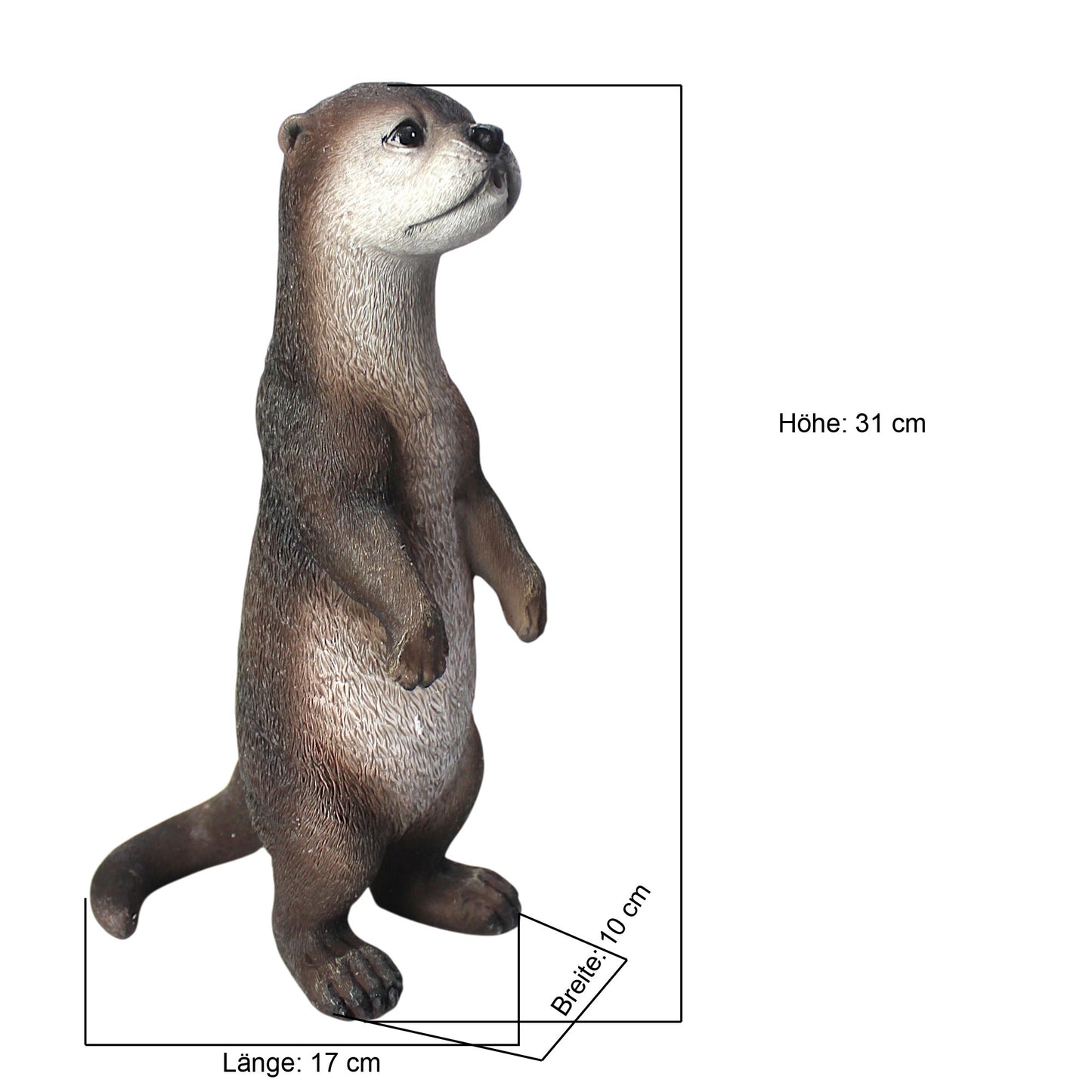 Solar Wasserspeier Otter Gartenteichdeko Solarspringbrunnen Wasserspiel Brunnen Gartenbrunnen