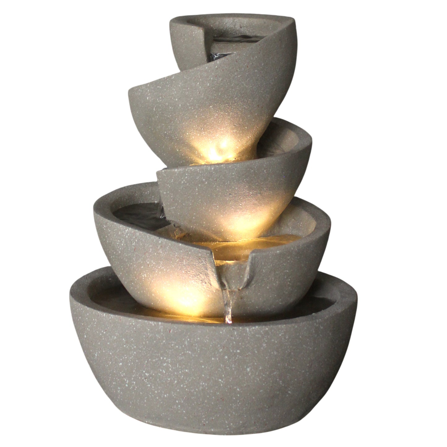 Zimmerbrunnen mit LED Beleuchtung in warmweiß BK912 stilvoller Springbrunnen für Innen und Außen Gartenbrunnen Dekoration