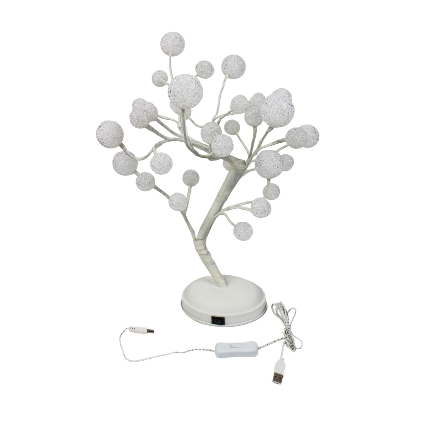 LED Leuchtbaum RGB Glitzerkugel 45 cm 32 LED Baum Dekobaum Tischleuchte