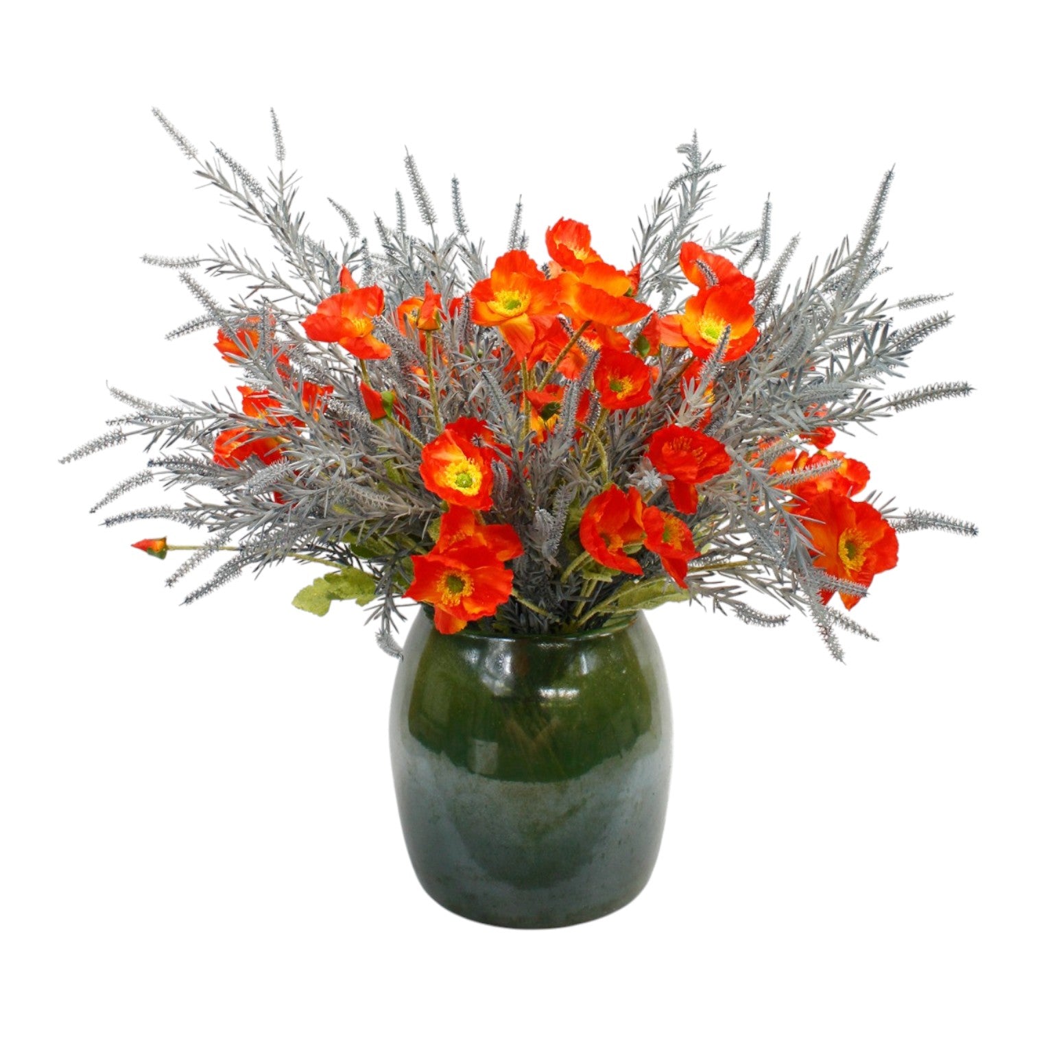 Großer künstlicher Blumenstrauß Mohn-Shine 50 cm Premium handgebunden –  arnusa