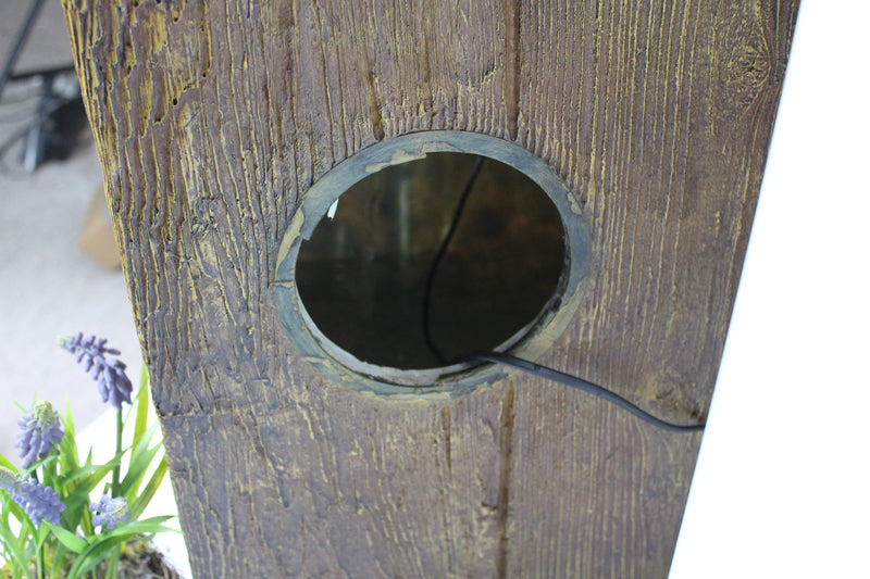 Gartenbrunnen BK823 in Holzoptik Wasserspiel Gartenbrunnen mit Beleuchtung