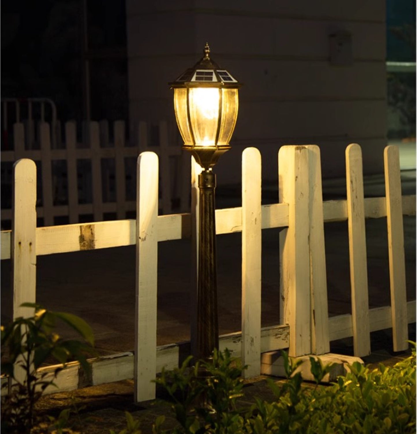 Gartenlaterne Solarbetrieben klassisch 115 cm Solarlampe Außenleuchte Sockelleuchte kabellos Duo Color warmweiß und kaltweiß