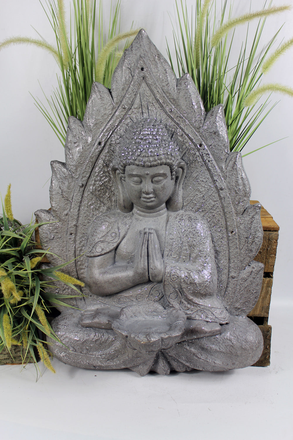 Wandskulptur Buddha Wanddekoration 67x44x15 cm Figur