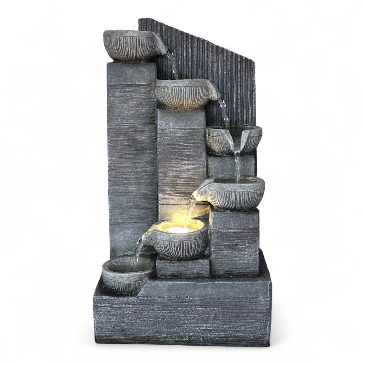 Zimmerbrunnen mit LED Beleuchtung Kaskade LR003 Gartenbrunnen 45 cm Springbrunnen Wasserspiel Deko-Brunnen