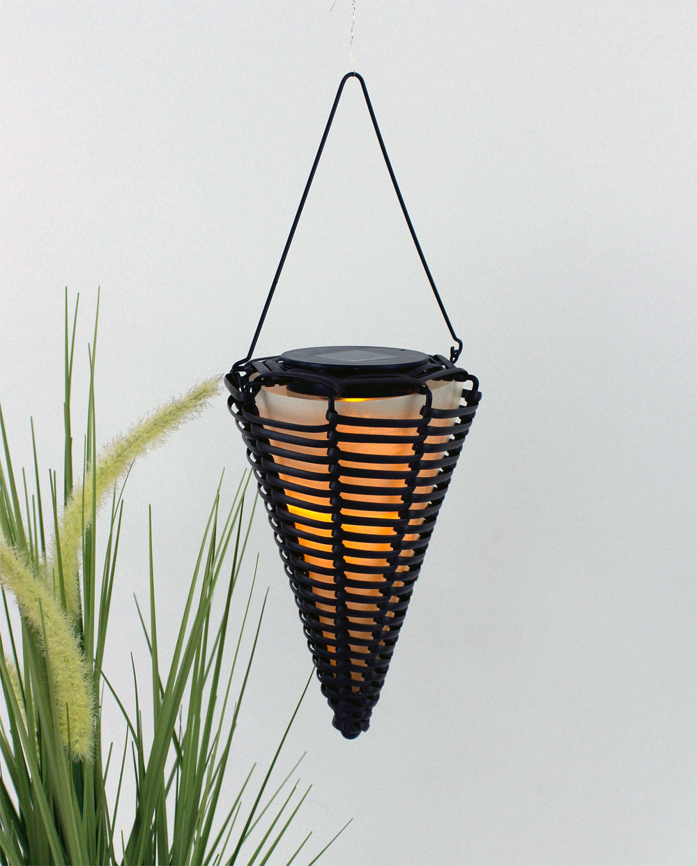 Solarleuchte Rattan Hängeleuchte
