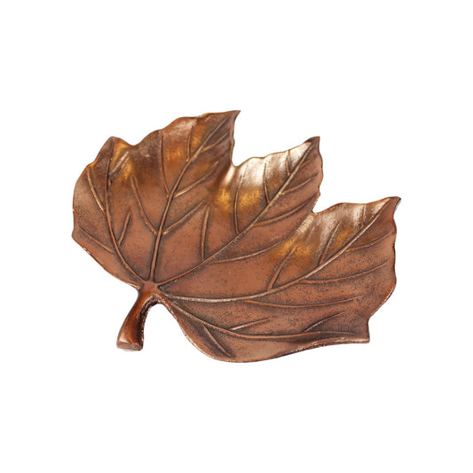 Dekoschale Herbstlaub 32x29 cm Schale Dekofigur Metall Aluminium Bronze Optik