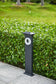 Moderne Solar Gartenlampe 64,5 cm Aluminium helle Solarlampe Außenleuchte Sockelleuchte Duo Color warmweiß und kaltweiß einstellbar