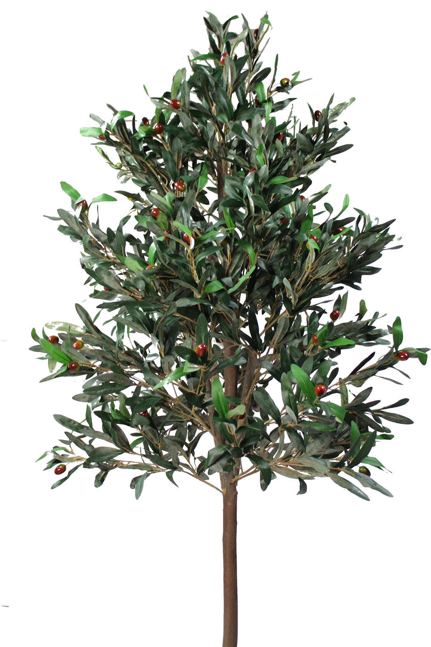 Großer künstlicher Olivenbaum Premium 185 cm Echtholzstamm Kunstpflanze