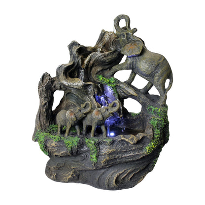 Zimmerbrunnen Elefant mit LED Beleuchtung