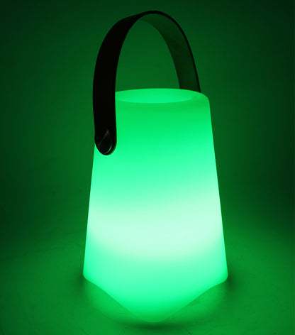 LED Tischleuchte mit Bluetoothlautsprecher RGB Farbwechsel kabellos 18x23 cm