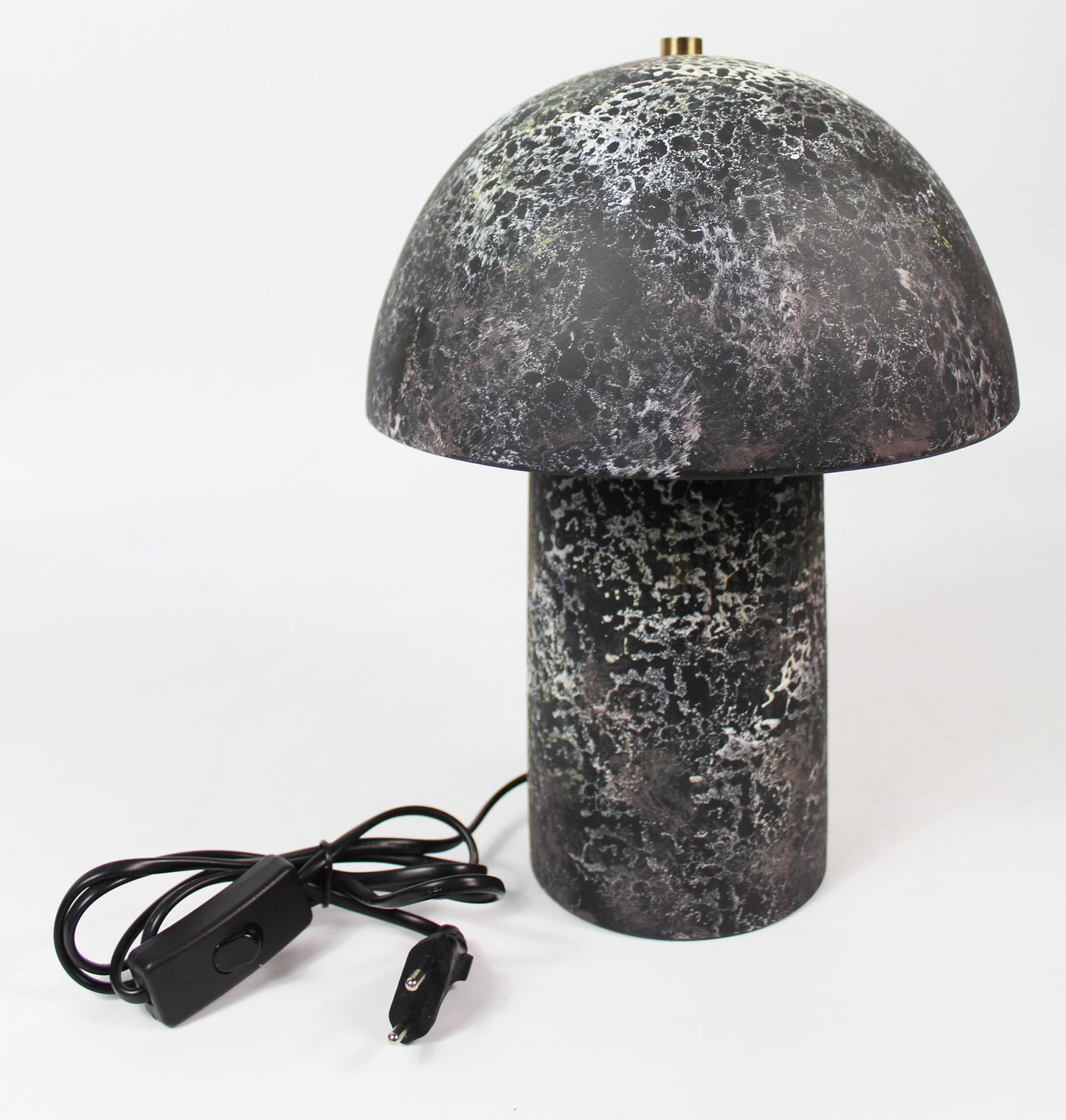 Tischlampe Pilz 23x30 cm Keramik in Steinoptik Nachttischlampe Tischleuchte