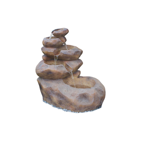 Gartenbrunnen Bachlauf Wasserfall mit Beleuchtung  Springbrunnen