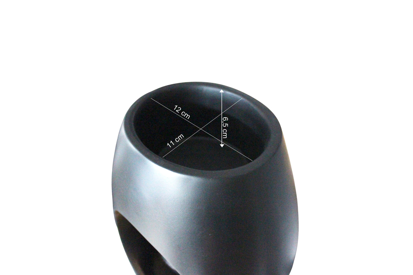 Zimmerbrunnen Blumenvase schwarz BK913 mit LED Beleuchtung Tischbrunnen Vase modern Brunnen Wasserspiel 40 cm