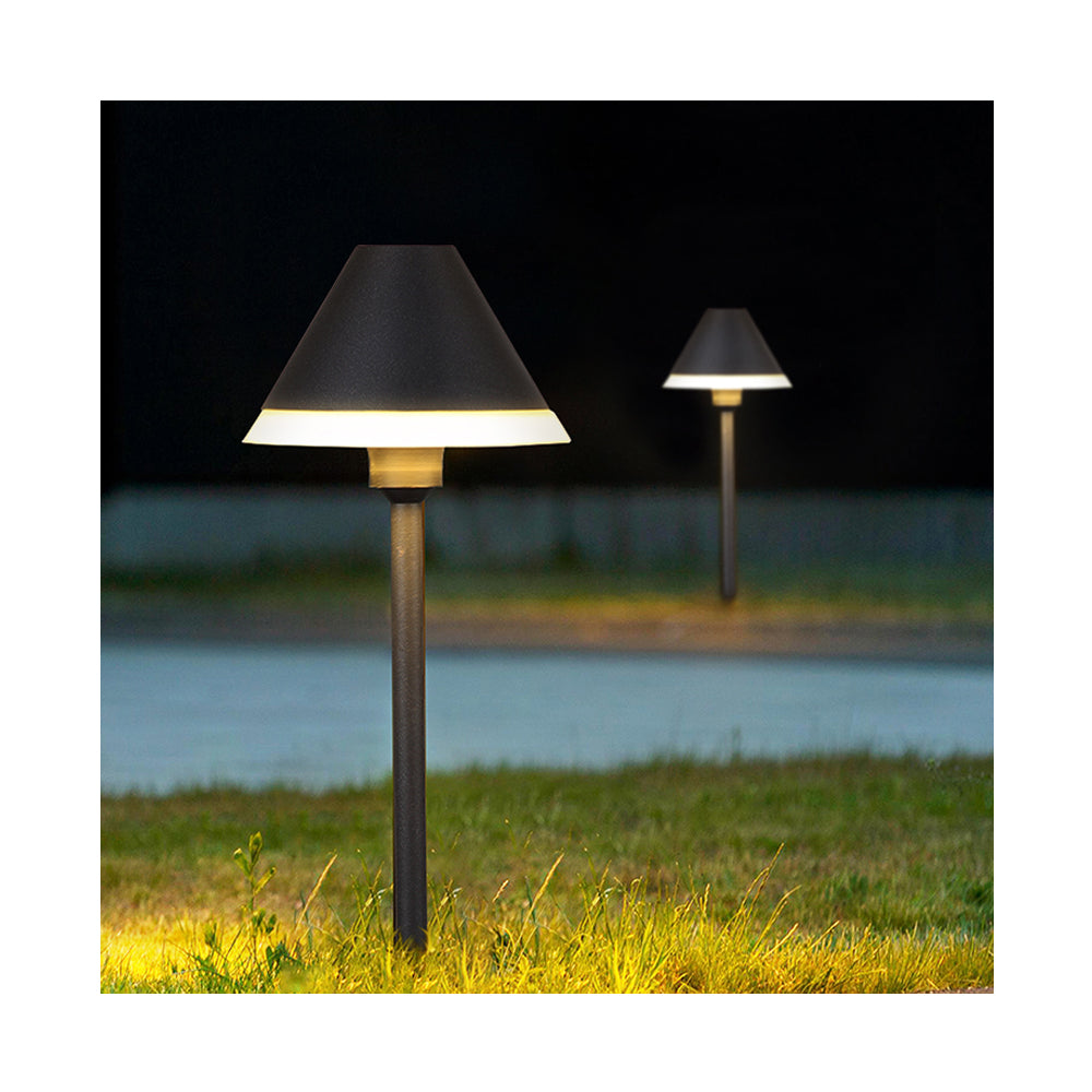 LED Gartenleuchte Außenlampe modern mit Erdspieß warmweiß