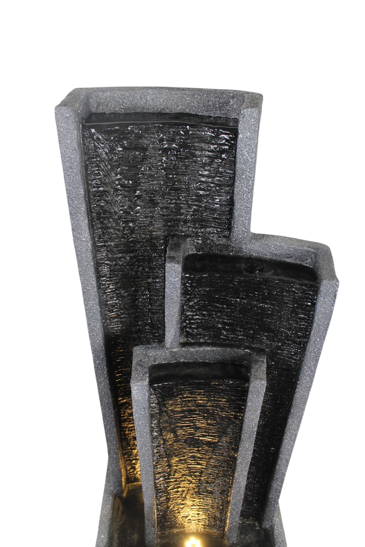 Gartenbrunnen BK903 Wasserwand 99 cm Standbrunnen Springbrunnen mit Beleuchtung Wasserfall Gartendeko