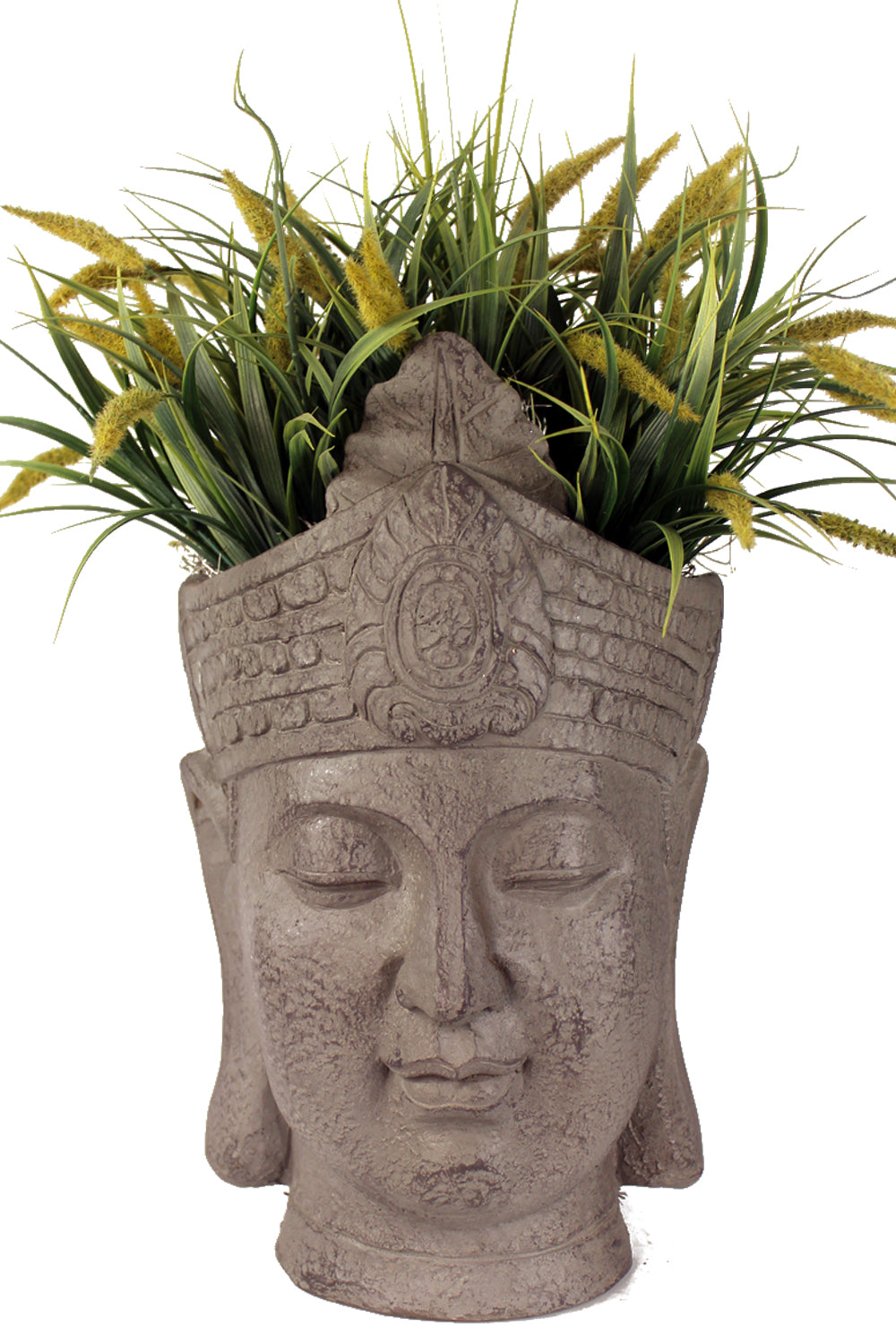 Blumentopf Buddha Kopf Pflanztopf Groß Büste Kunststein