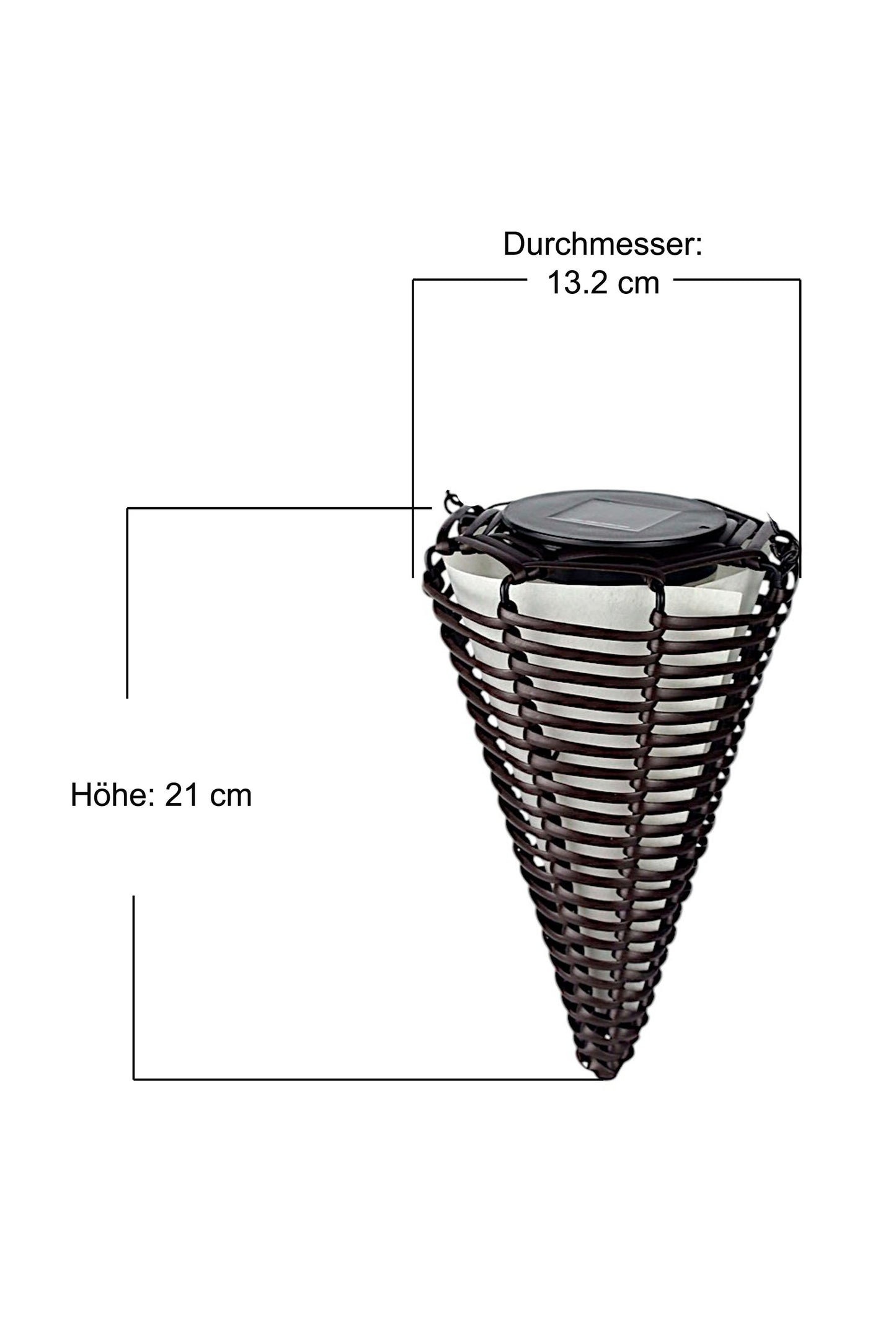 Solarleuchte Rattan Hängeleuchte