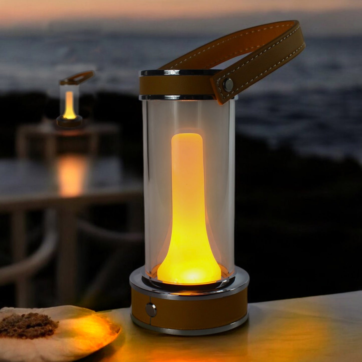 camping tischlampe LED Akku Tischlampe Retro Tischleuchte kabellos Touch dimmbar 3 Leuchtfarben Camping Lampe Gartentischleuchte