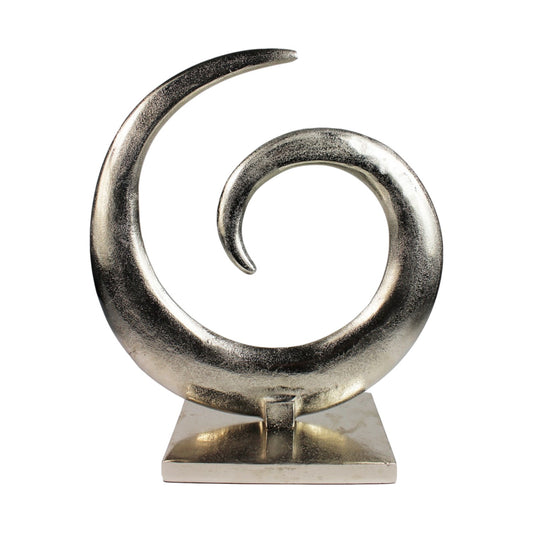 Dekofigur aus Aluminium Abstrakte Skulptur 43 x 38 cm