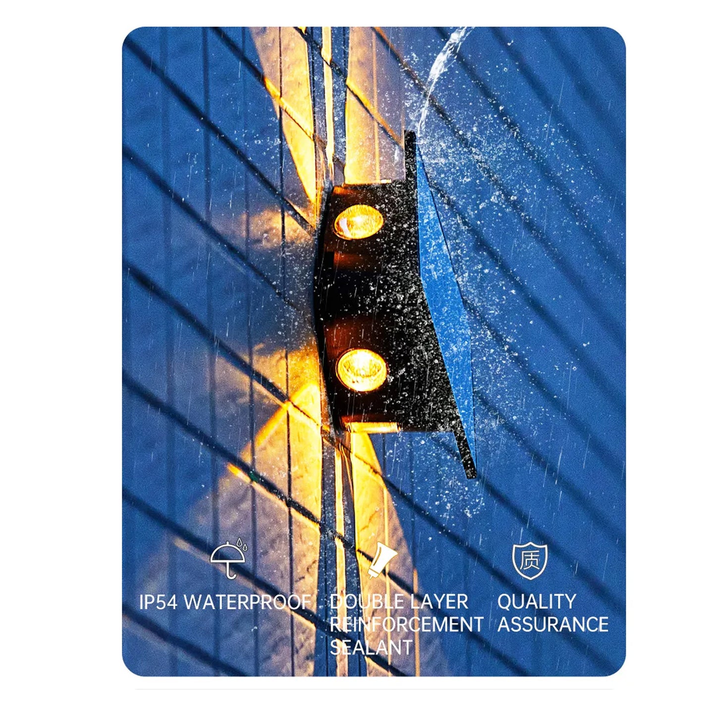 Solarleuchte Wandstrahler helle Wandlampe kabellos UP Down Side / Side Außenleuchte