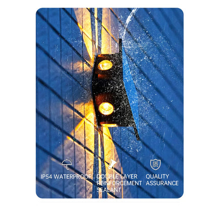 Solarleuchte Wandstrahler helle Wandlampe kabellos UP Down Side / Side Außenleuchte