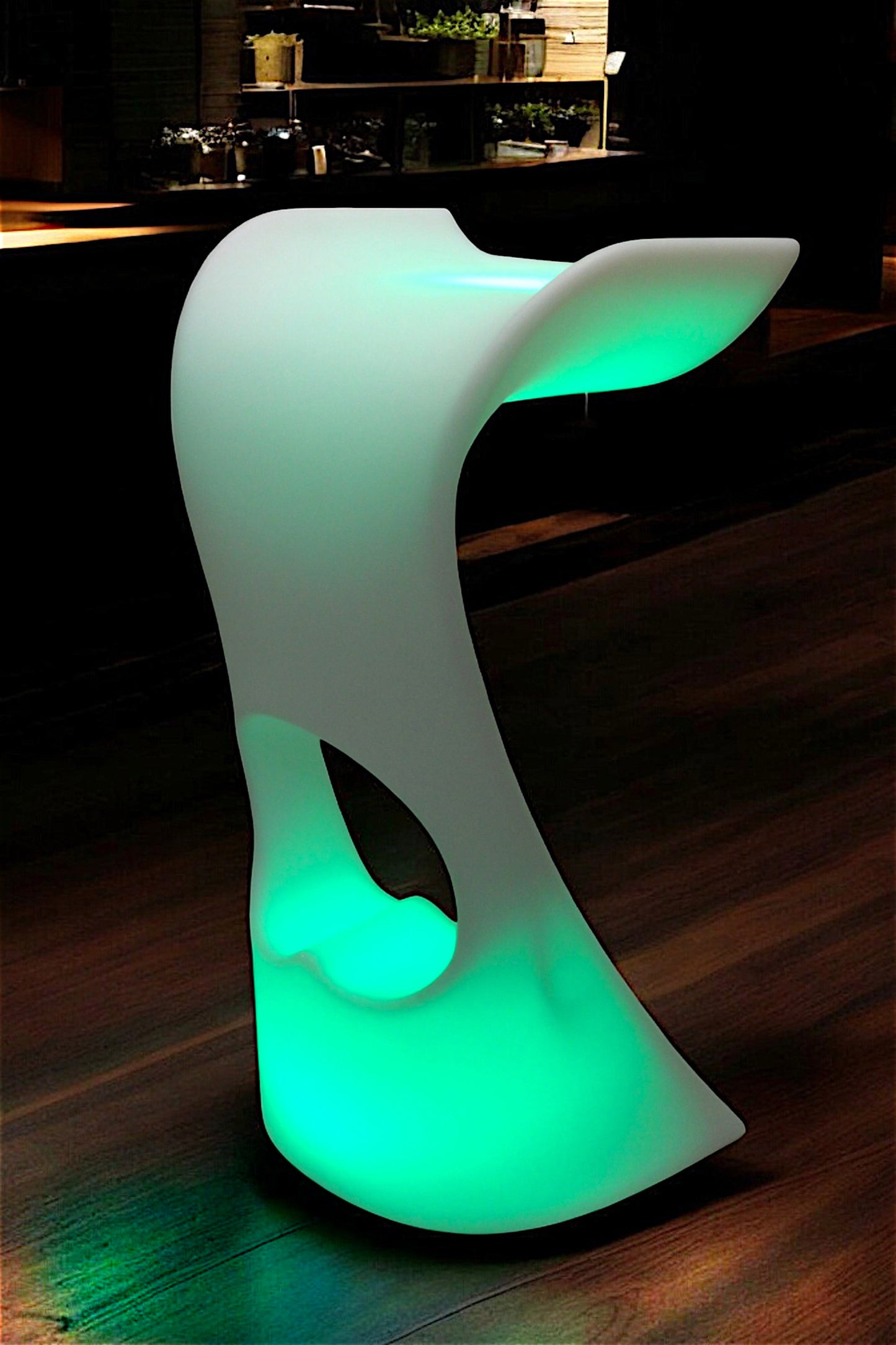 Moderner Barhocker mit LED Beleuchtung Akku kabellos Farbwechsel Barstuhl Bar Möbel 78cm
