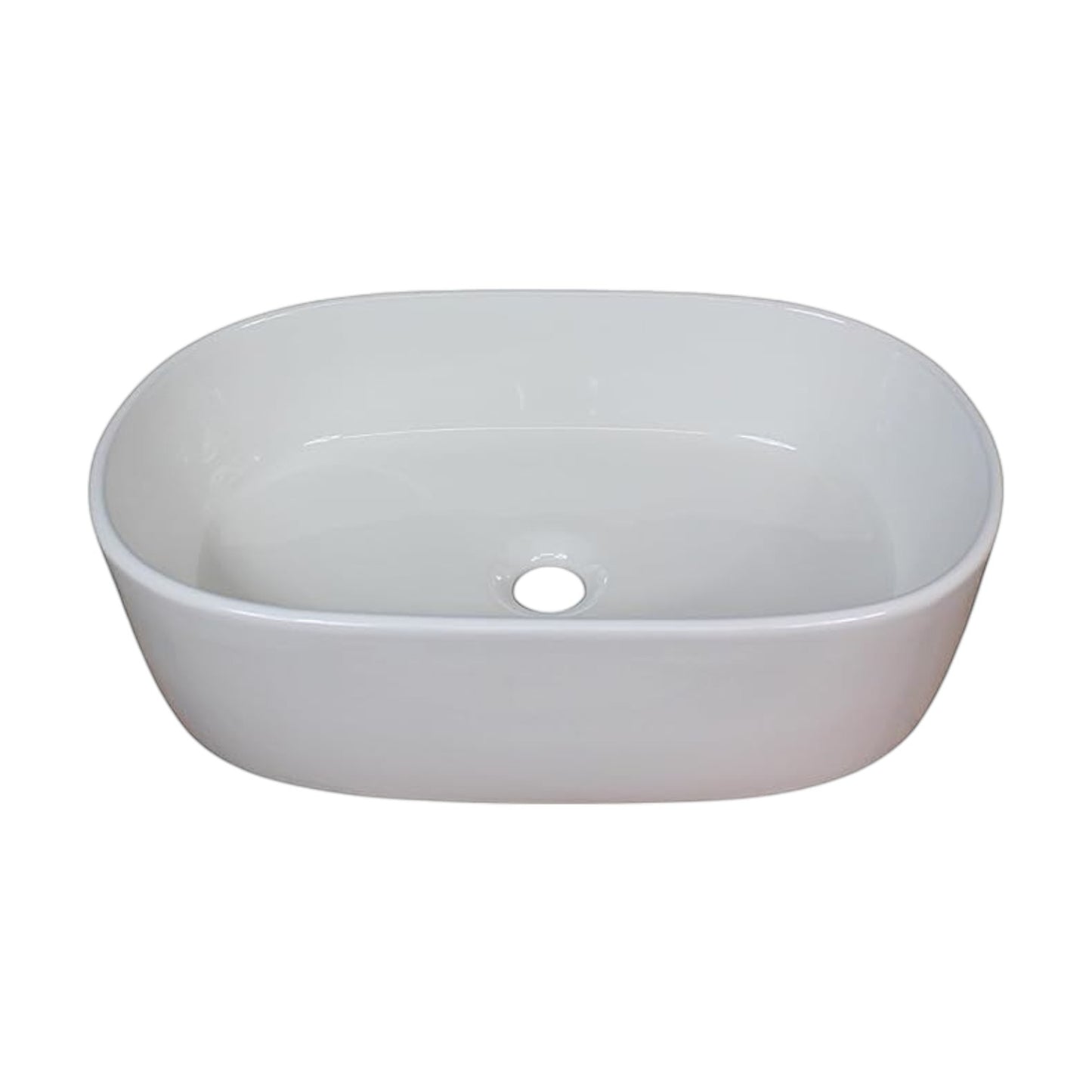 Design Aufsatzwaschbecken 56 x 34,5 x 14 cm Waschbecken modern Keramik Weiß Waschschale