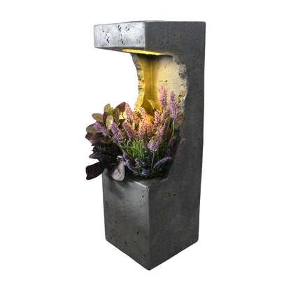 beleuchteter Blumentopf Solarleuchte Pflanzkübel 22x22x69 cm