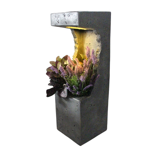 beleuchteter Blumentopf Solarleuchte Pflanzkübel 22x22x69 cm