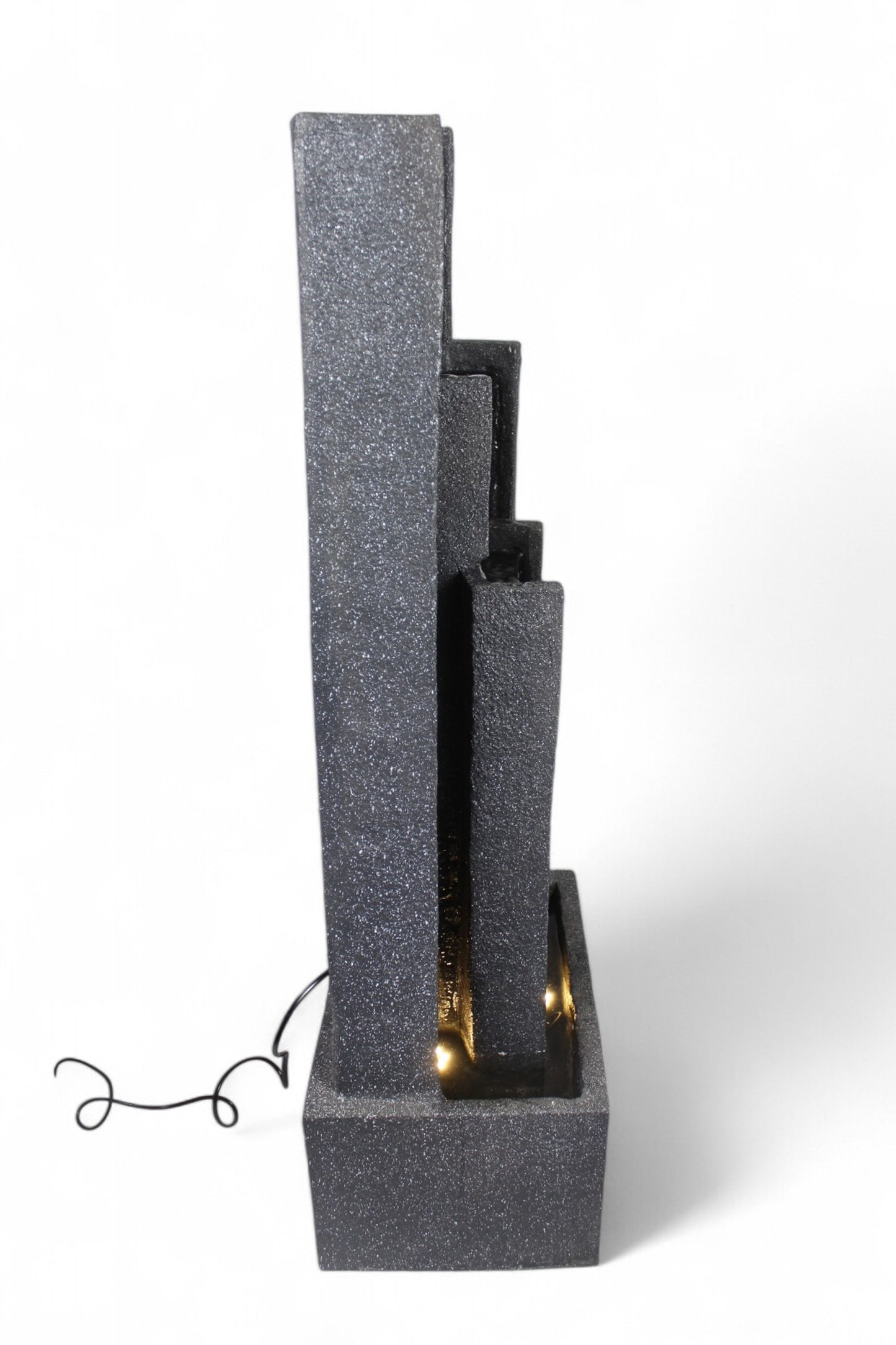Gartenbrunnen BK903 Wasserwand 99 cm Standbrunnen Springbrunnen mit Beleuchtung Wasserfall Gartendeko