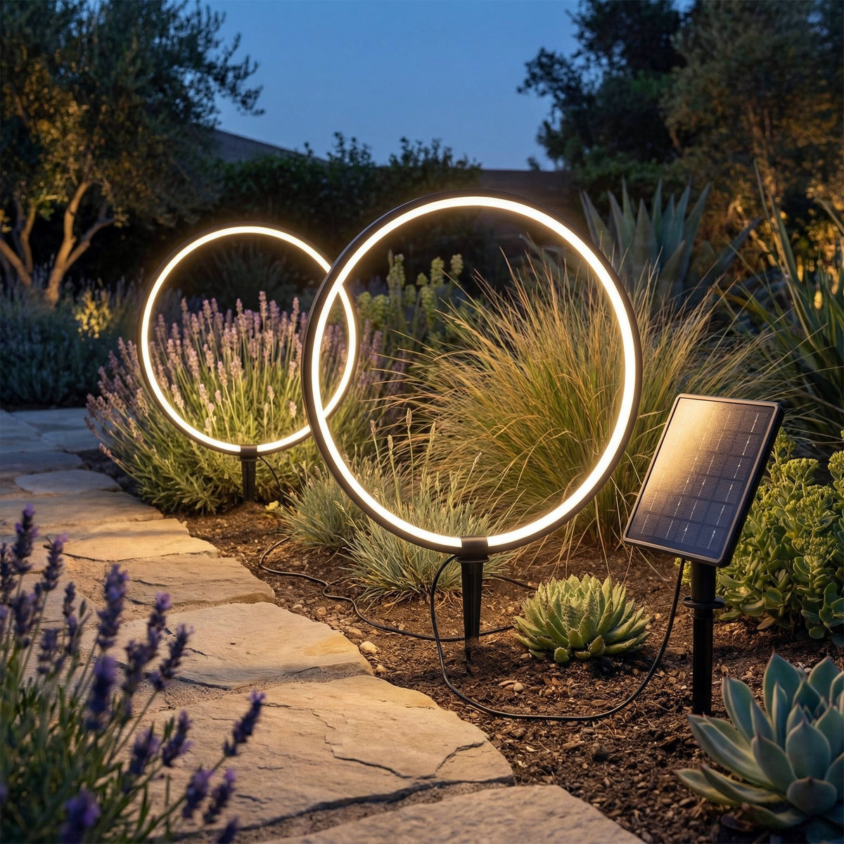 Solar Gartenleuchten LED Solar Gartenstecker modern, Solarleuchte Gart – arnusa