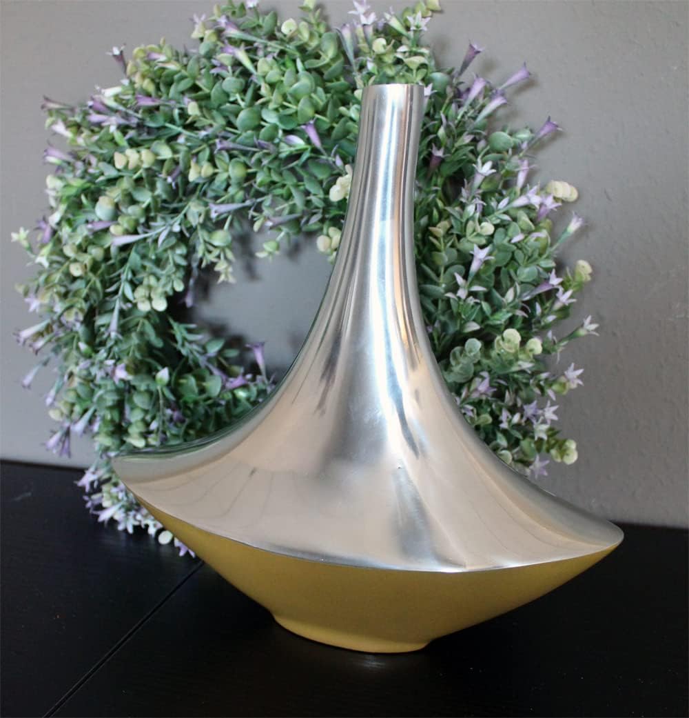 Blumenvase Schiffchen aus Metall Design Vase Aluminium Dekovase