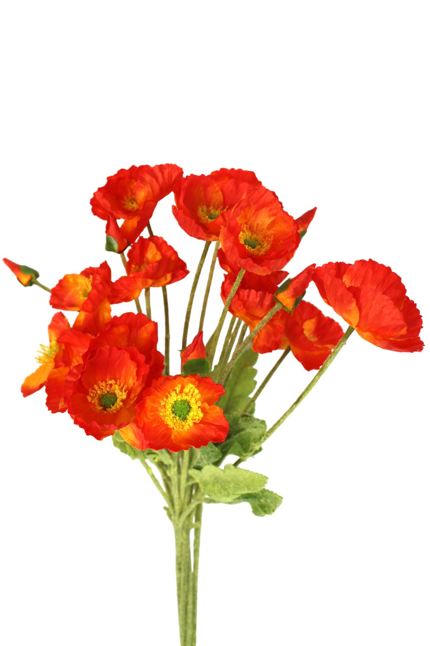 Künstliche Mohnblumen 5er Set mit 20 Blüten Kunstblumen Kunstpflanze