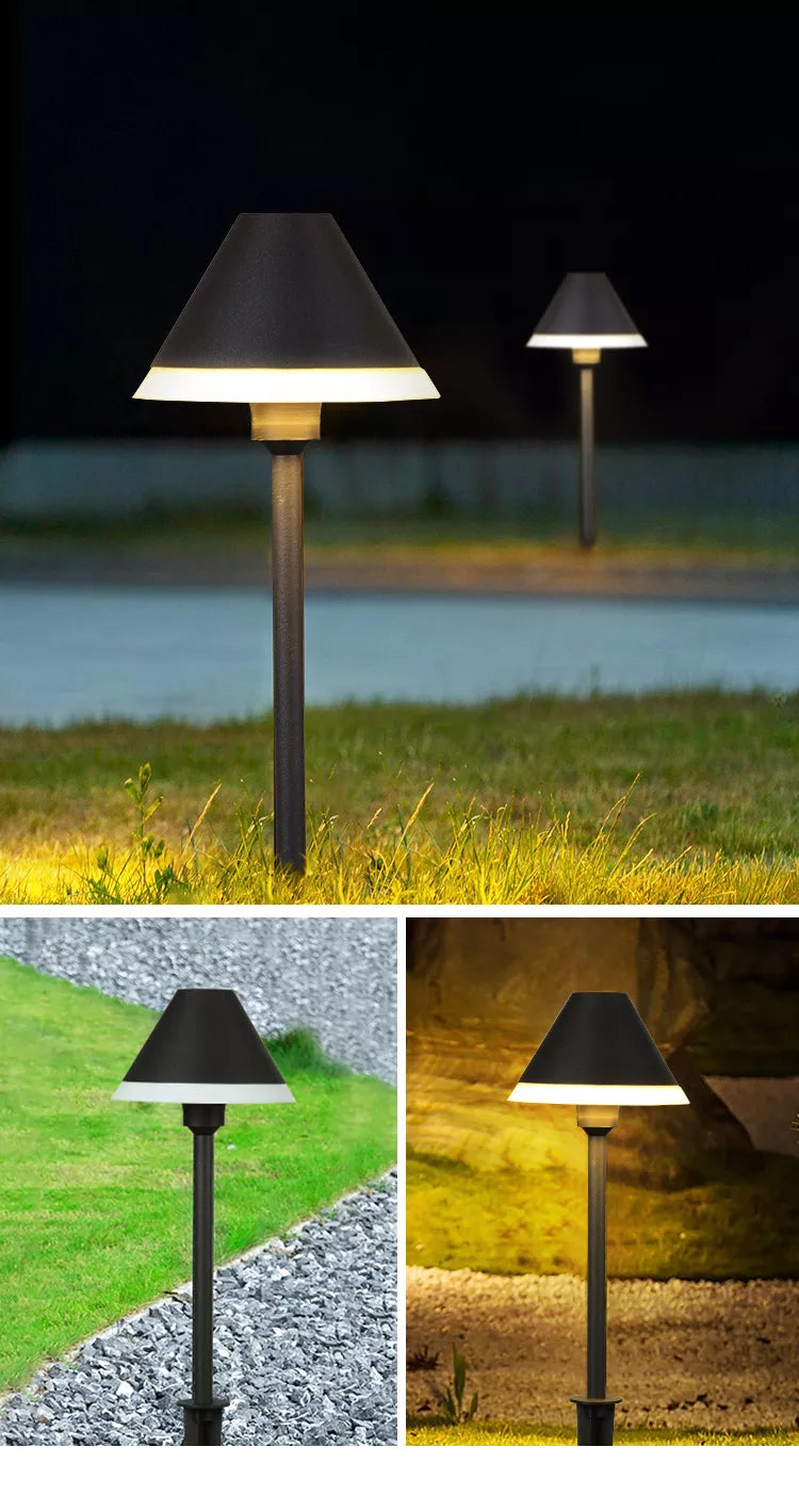 LED Gartenleuchte Außenlampe modern mit Erdspieß warmweiß
