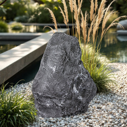 Künstlicher Gartenfelsen Findling Deko für Garten & Teich Gartenstein Steinskulptur aus Polyresin
