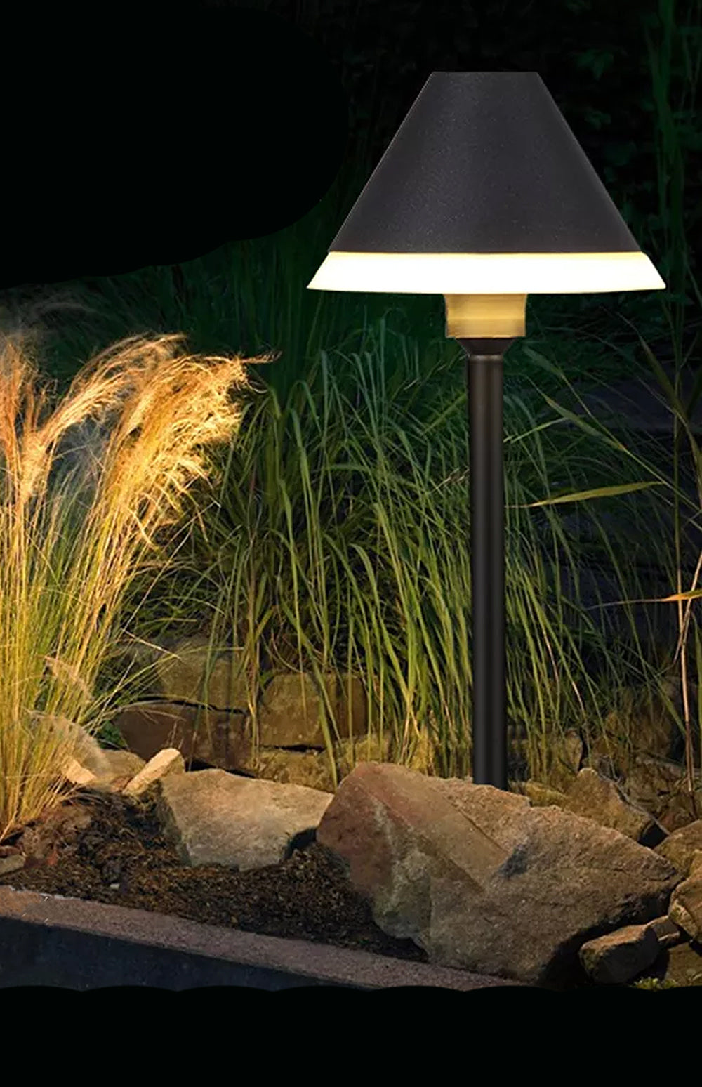 LED Gartenleuchte Außenlampe modern mit Erdspieß warmweiß