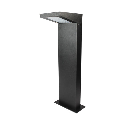 Moderne Solar Gartenlampe Aluminium helle Solarlampe Außenleuchte Sockelleuchte warmweiß