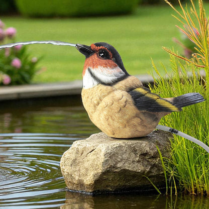 Solar Wasserspeier Vogel Gartenteichdeko Solarspringbrunnen Wasserspiel Brunnen Gartenbrunnen Gartenfigur